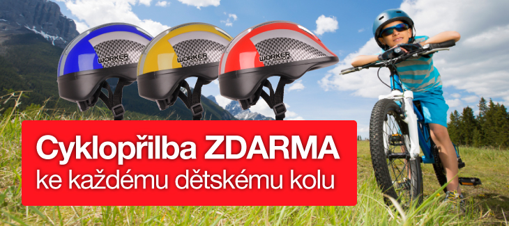 Ke každému dětskému kolu cyklo přilba ZDARMA!