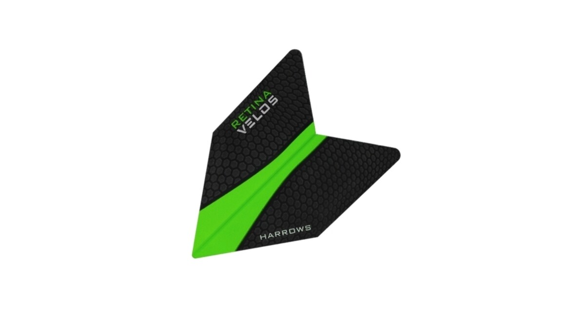 Green VELOS HARROWS Dart Flights 3 per set 