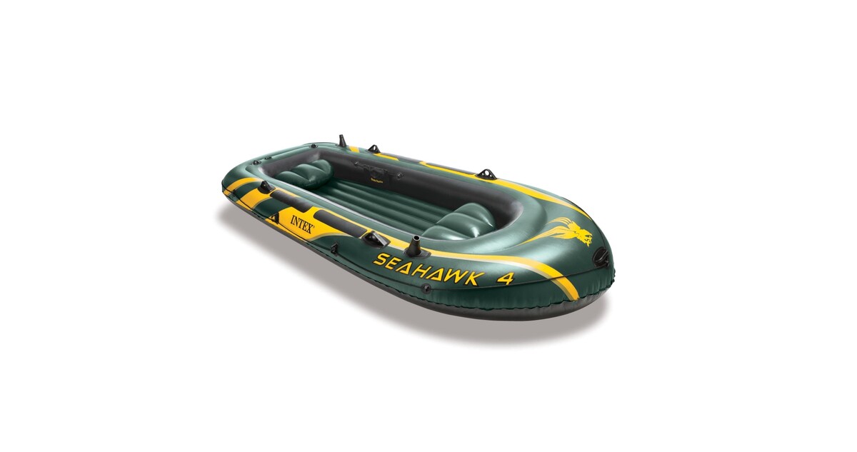 Inflatable Boat Intex Seahawk 4 For 4 Passengers With Oars