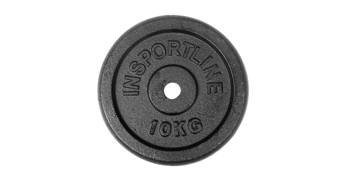 Cast Iron Weight Plate inSPORTline Castblack 10 kg 30 mm inSPORTline