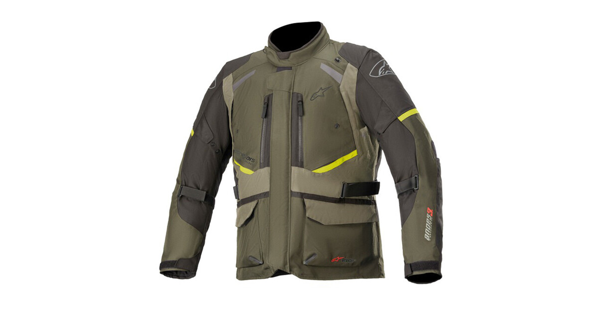 Motorcycle Jacket Alpinestars Andes Drystar Green/Black/Fluo