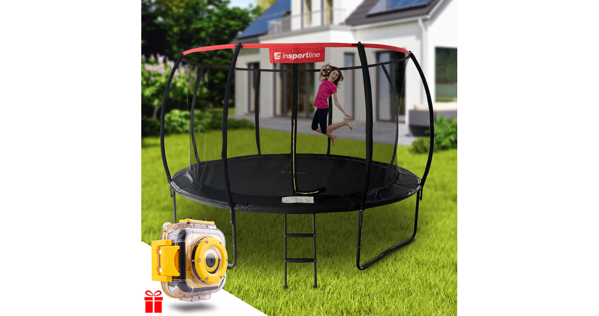 Trampoline Set 430 cm 180 KG KIDS GARDEN TRAMPOLINE COMPLETE SET NET HEAD COVER 