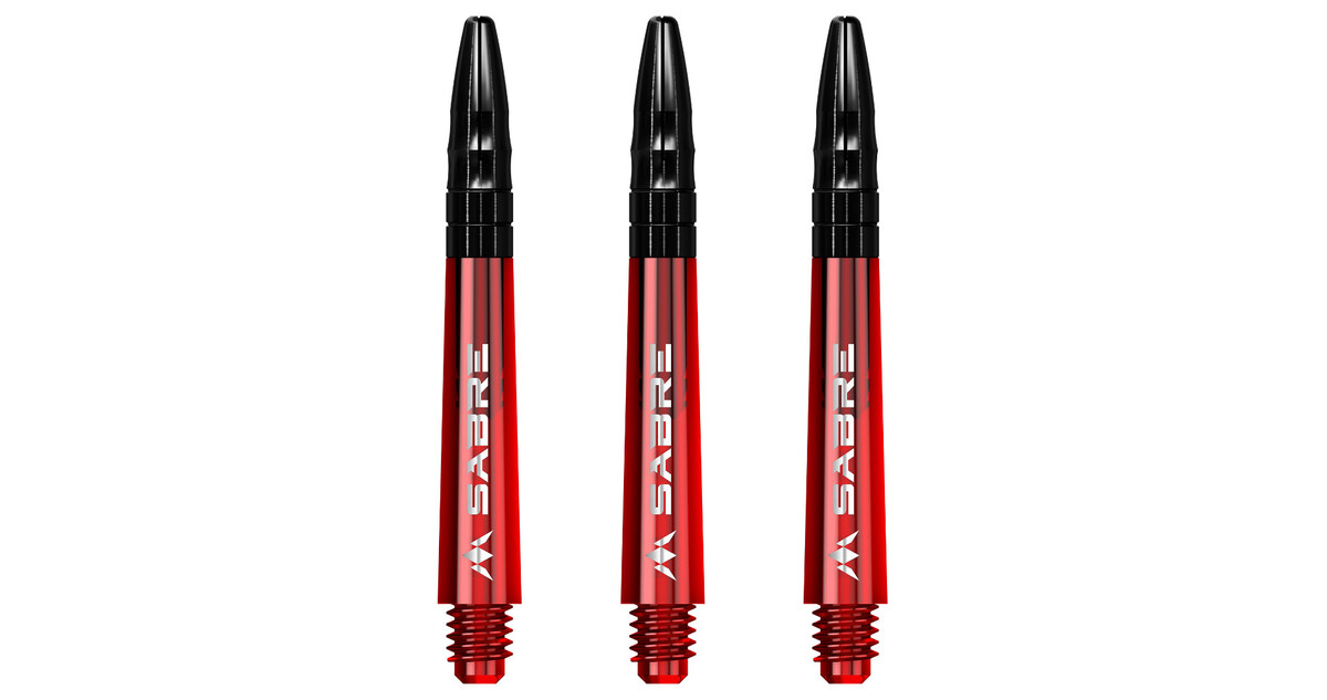 Dart Shafts Mission Sabre Red Tweenie 3Pack inSPORTline