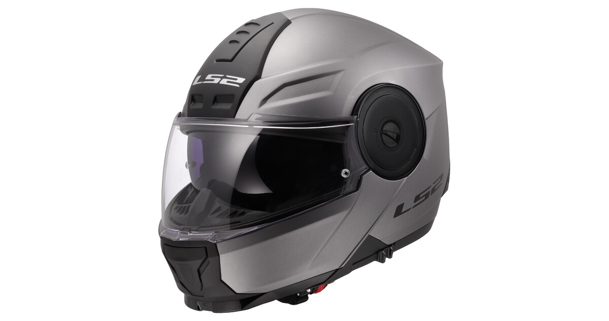 Flip-Up Motorcycle Helmet LS2 FF902 Scope II Solid Matte Titanium