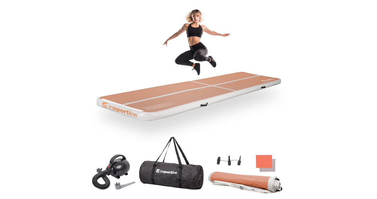 Inflatable Exercise Mat inSPORTline Airstunt 400 x 100 x 10 cm Mocha ...