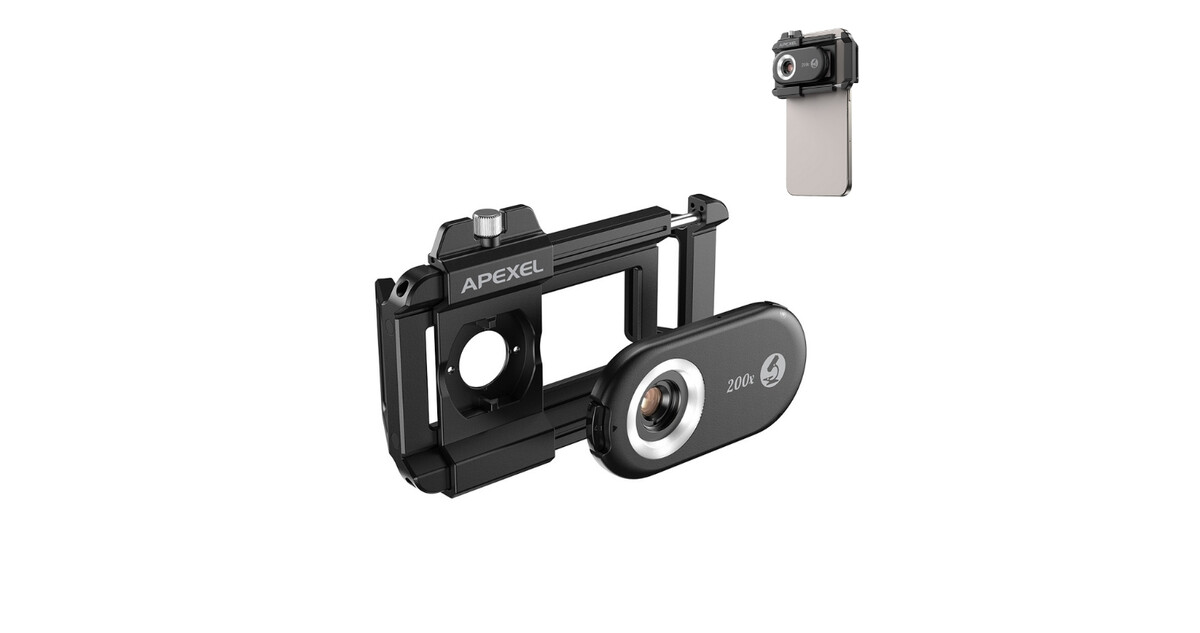 200x Smartphone Microscope Lens Apexel w/ LED and UV Light