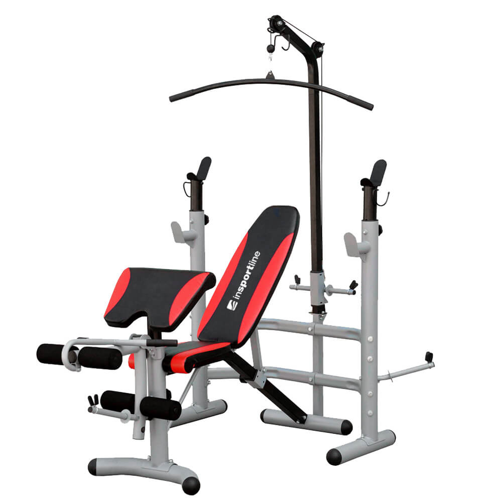 Multifunctional Bench Insportline Bastet Weight Plates Barbell