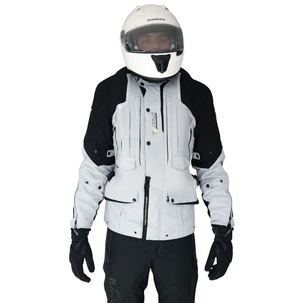Airbag Jacket Helite Touring New Textile Gray Light Grey inSPORTline