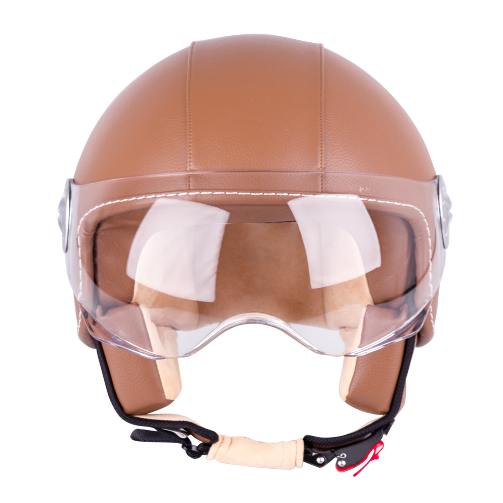 Scooter Helmet W-TEC FS-701B Leather 
