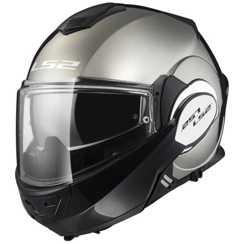 Flip-Up Motorcycle Helmet LS2 FF399 Valiant Chrome - inSPORTline