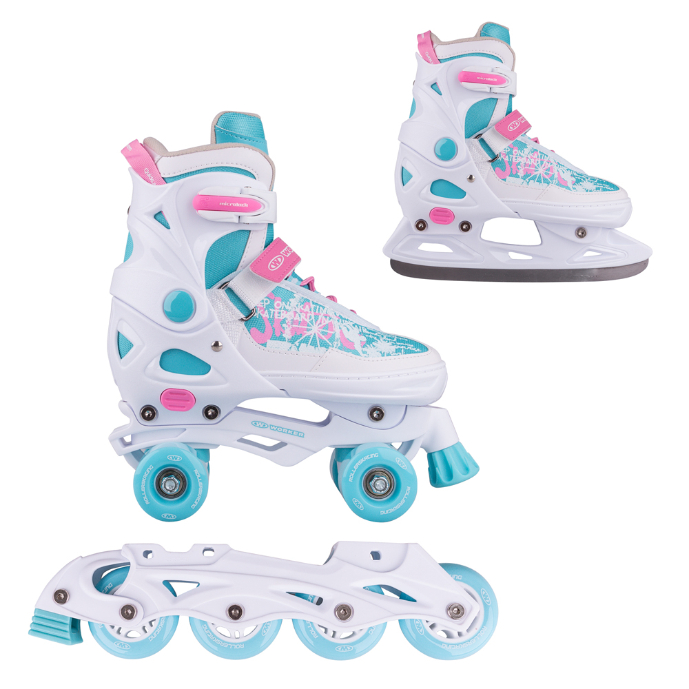 3 In 1 Adjustable Skates Rollerblades Roller Skates Worker Juando Insportline