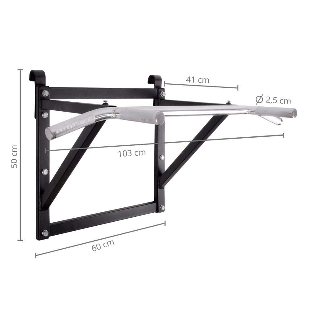 Medium Red HealSmart Heavy Duty Pull Up Bar HS-RM Fitness Equipment