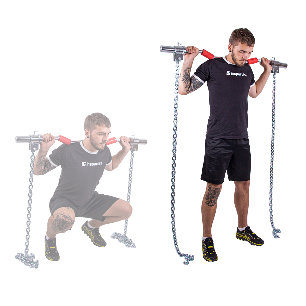 Weight Lifting Chains with Barbell inSPORTline Chainbos Set 2x10kg inSPORTline