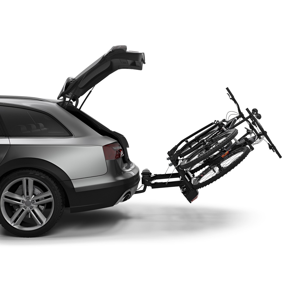 folding towbar bike rack