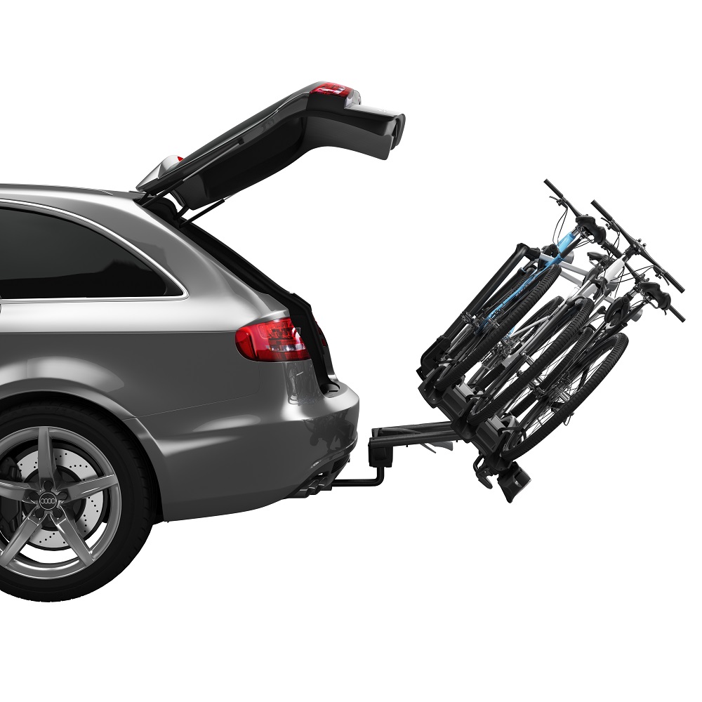 folding towbar bike rack