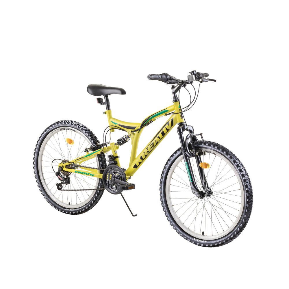 FullSuspension Junior Bike Kreativ 2441 24” 2019 Yellow inSPORTline