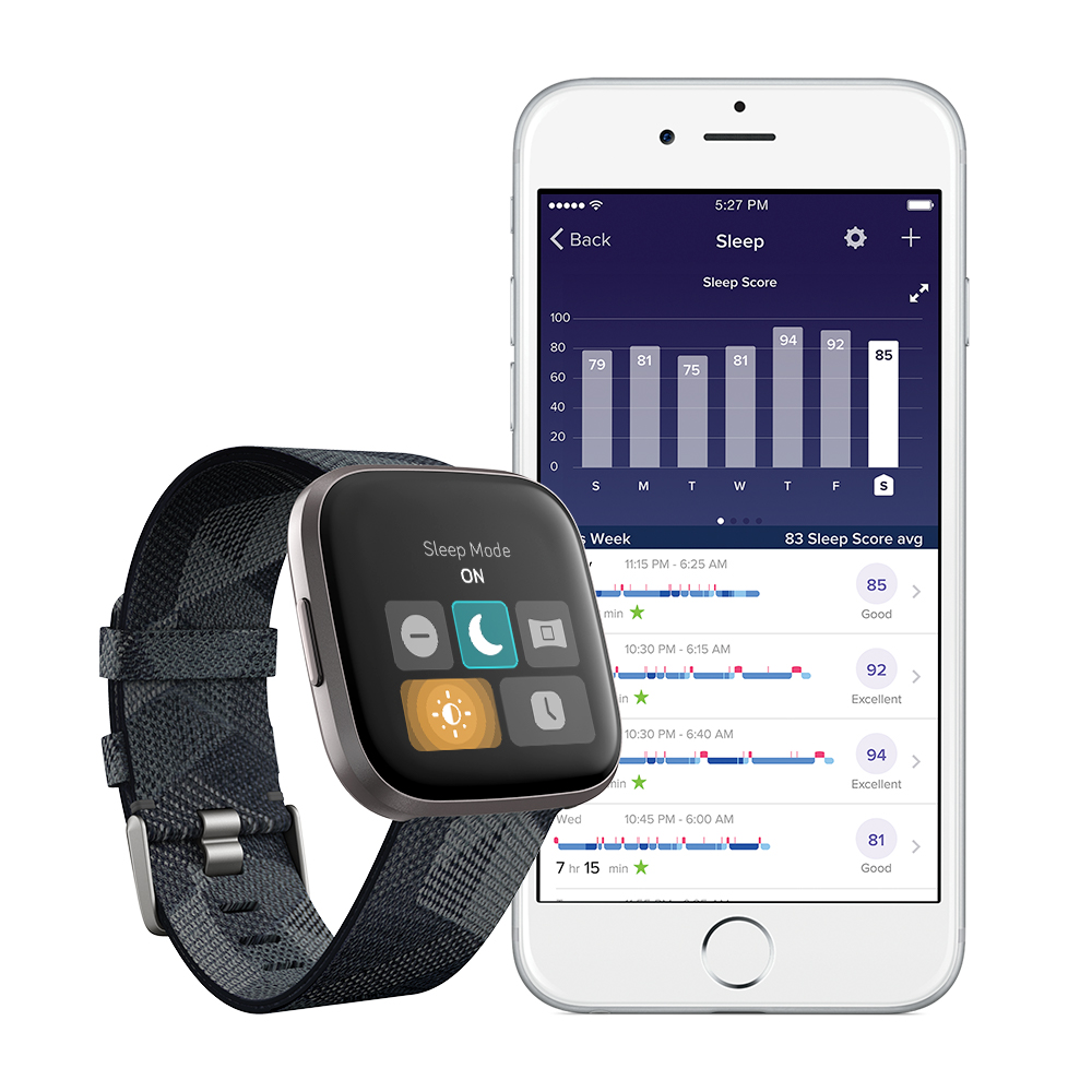 fitbit versa 2 smoke woven