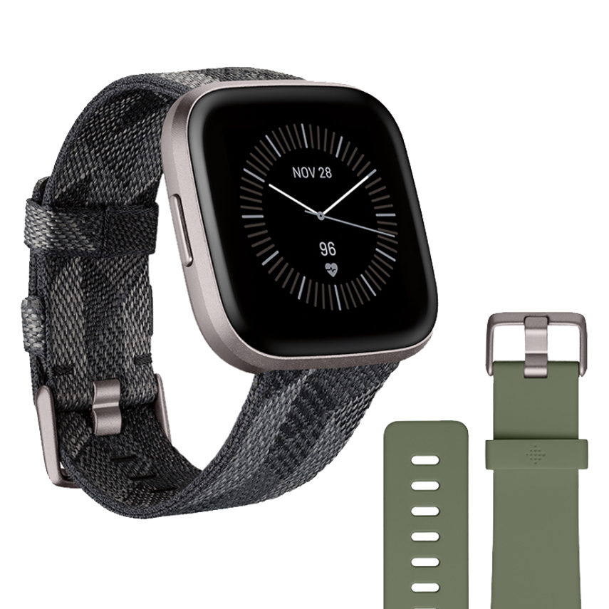 Fitbit Versa 2 Special Edition Activity Tracker Smoke Woven/Mist Gray for sale online 