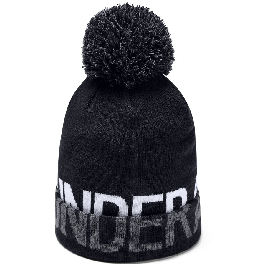 under armour logo pom beanie hat