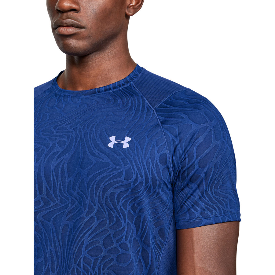 Under Armour Boys S/S Ether Blue heatgear 'BUILT TO SCORE' Graphic T-Shirt Tee 