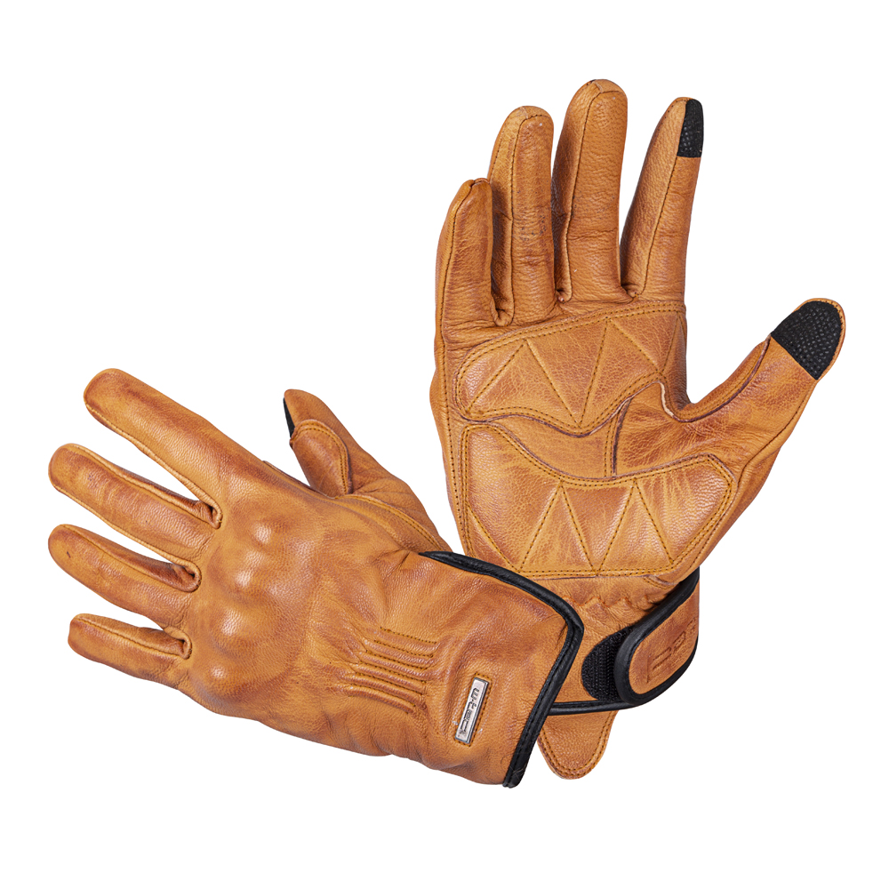 Leather Motorcycle Gloves WTEC Dahmer Light Brown inSPORTline