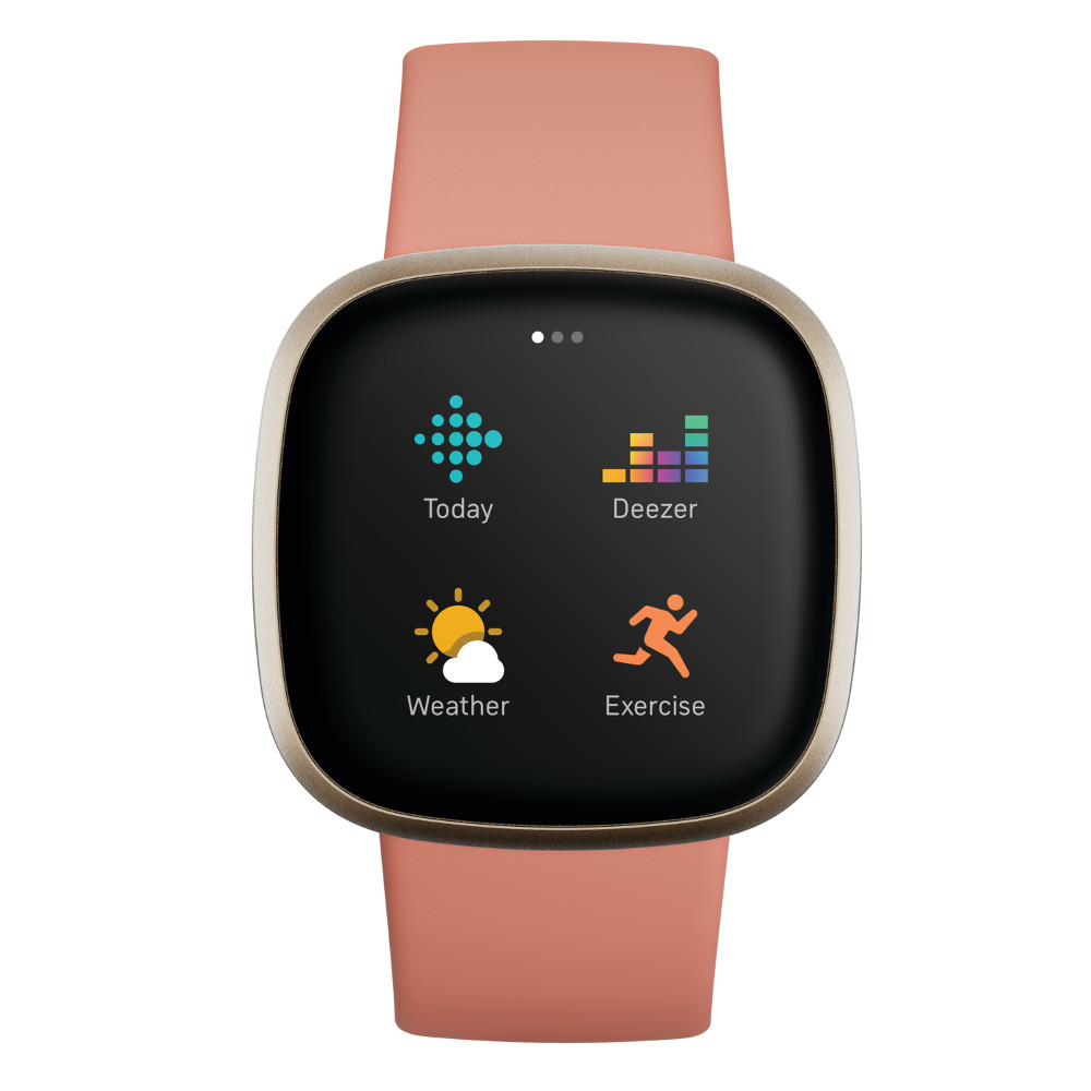 S & L Bands Incl Fitbit Versa Smart Watch Peach/Rose Gold Aluminium One Size 