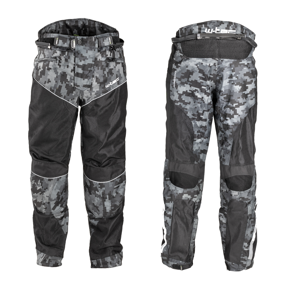 Men’s Summer Motorcycle Pants WTEC Jori BlackGrey DigiCamo
