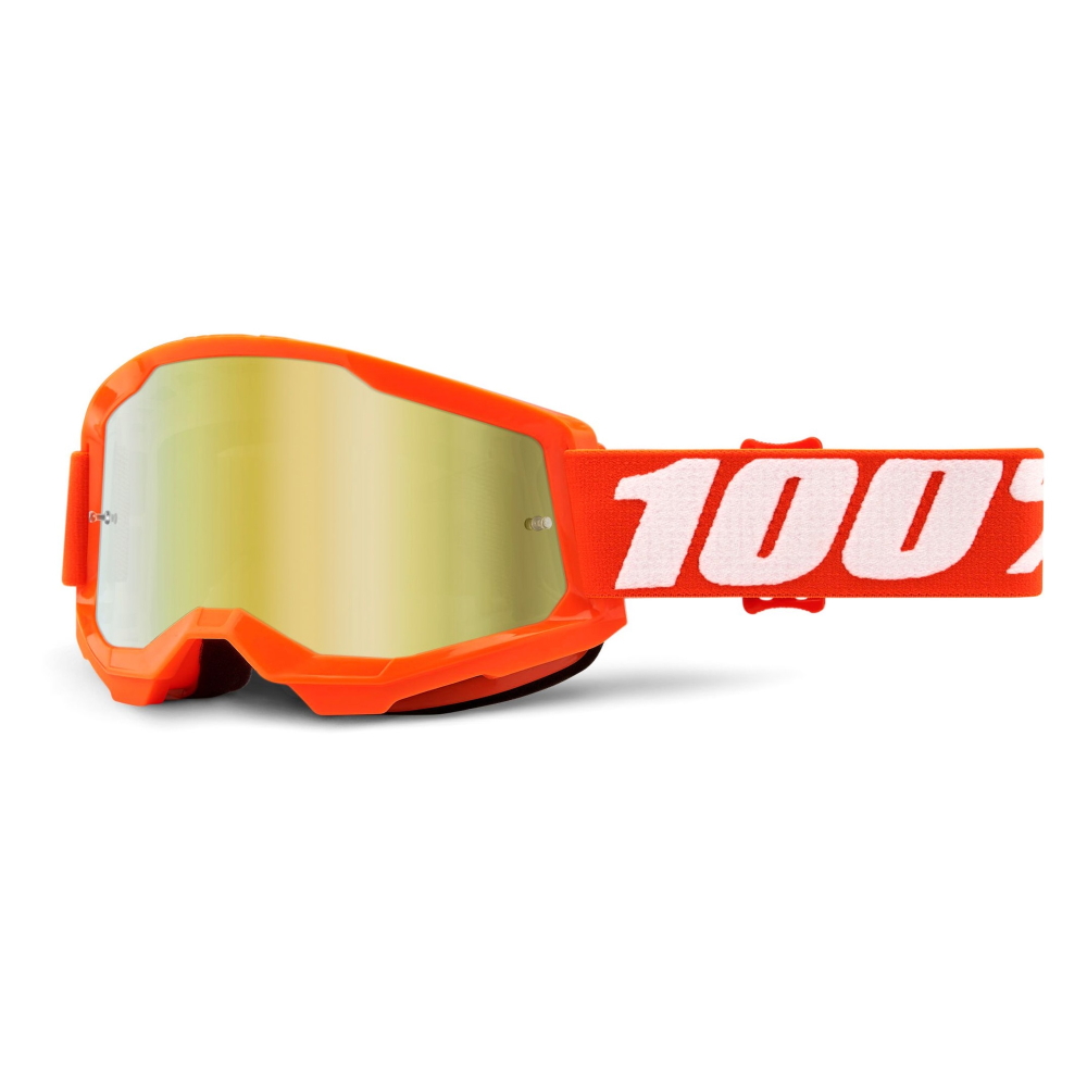100% Strata Orange Occhiali Motocross ENDURO DOWNHILL MTB BMX CROSS QUAD 