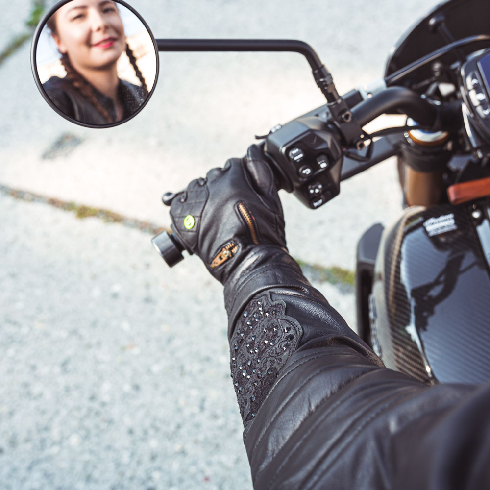 Women’s Leather Motorcycle Gloves WTEC Perchta inSPORTline