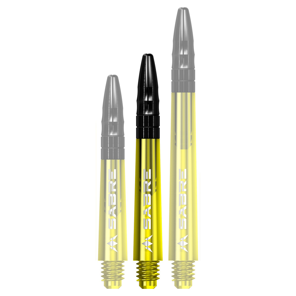 Dart Shafts Mission Sabre Yellow Tweenie 3Pack inSPORTline