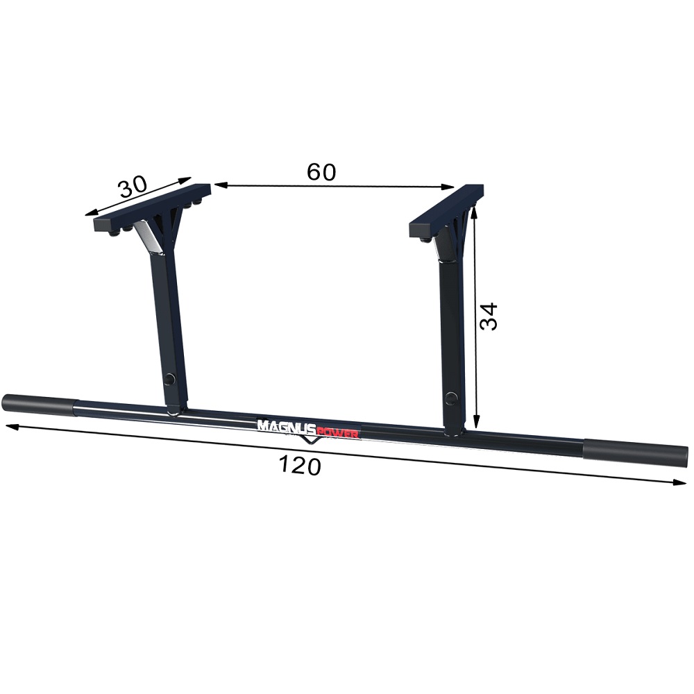 CeilingMounted PullUp Bar with 2 Grips MAGNUS POWER MP1020 inSPORTline