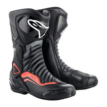 Women’s Motorcycle Boots Alpinestars S-MX 6 Black/Gray/Fluo Red 2022 - Black/Grey/Fluo Red