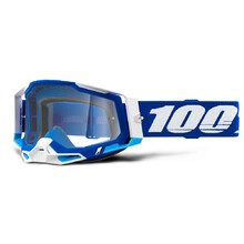 Motorcycle Goggles 100% Racecraft 2 Blue – Clear Lens