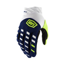 Motocross Gloves 100% Airmatic Blue/White - Blue/White