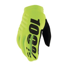 Men's Dirt Bike Glove 100% Brisker fluo žlutá/černá
