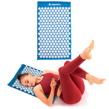 Massage Mat inSPORTline AKU-500 75 x 44 cm - Blue