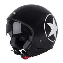 Scooter Helmet W-TEC FS-710S Revolt Black - Black + Star
