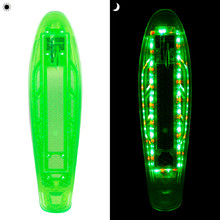 Light-Up Penny Board Deck WORKER Mirrama LED 22.5*6” - Green