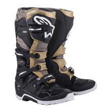 Motorcycle Boots Alpinestars Tech 7 Enduro Drystar Black/Gray/Gold 2022 - Black/Grey/Gold