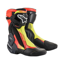 Women’s Motorcycle Boots Alpinestars SMX Plus 2 Black/Fluo Red/Fluo Yellow/Gray 2022 - Black/Fluo Red/Fluo Yellow/Grey