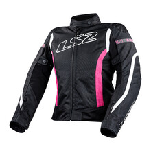 Women’s Motorcycle Jacket LS2 Gate Black Pink - Black/Pink