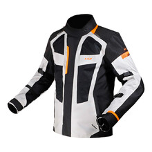 Men’s Motorcycle Jacket LS2 Scout Black Grey Orange - Black/Grey/Orange
