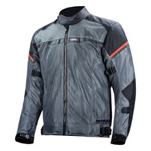 Men’s Motorcycle Jacket LS2 Riva Black Dark Grey Red