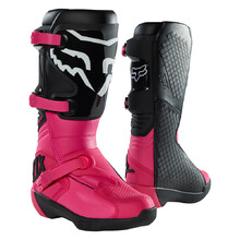 Women’s Motocross Boots FOX Comp Buckle Black Pink MX22 - Black/Pink