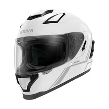 Motorcycle Helmet SENA Stryker w/ Integrated Mesh Headset Glossy White