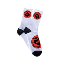 Socks BLACK HEART Red Ace - White-Black-Red