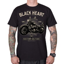T-Shirt BLACK HEART Motorcycle - Black