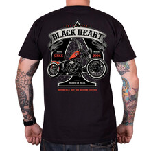 T-Shirt BLACK HEART Orange Chopper - Black
