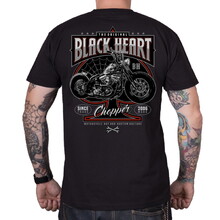 T-Shirt BLACK HEART Flock Chop - Black