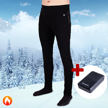 Men’s Heated Pants W-TEC Insupants w/ 10,000 mAh Power Bank - Black